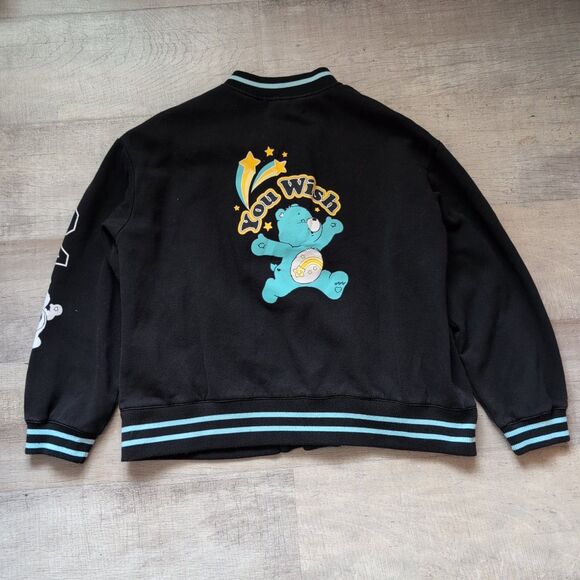 Carebear Sweatshirt Varsity Snap Up Jacket With Pockets Size M/L - Picture 7 of 9